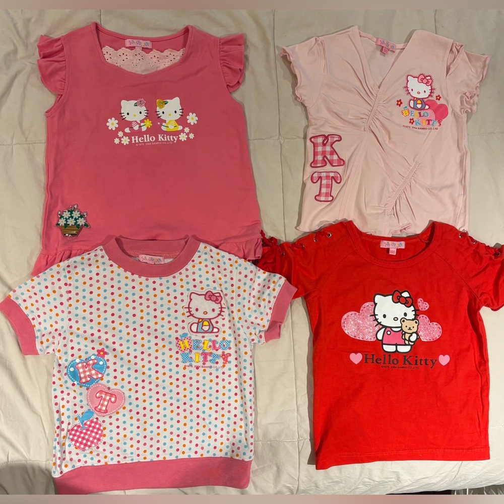 Vintage Y2K Sanrio Hello Kitty Girls' Lot (4) - Kids Size 2 & 3 Circa 2004